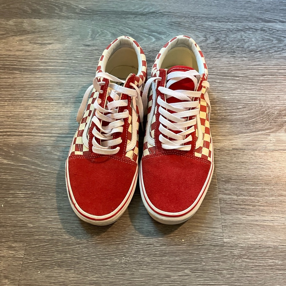 RED CHECKER VANS